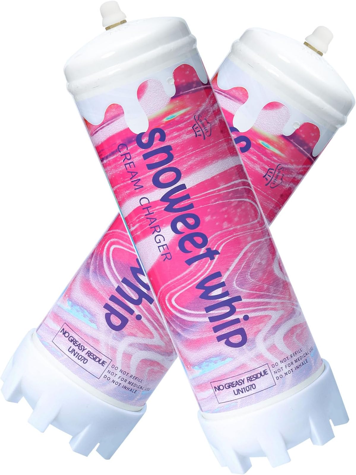 SNOWEET Cream Charger Tanks Original Flavor Steel Whipped Cream Dispensers 2.2L 1364Gram Whipped Cream Canisters with nozzles (Unflavour-2 Cylinders), 240617YW2.2L-2