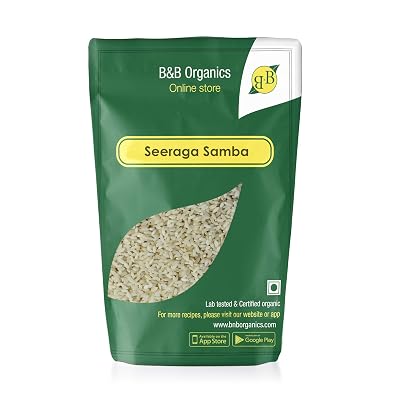 B&B Organics Aromatic Seeraga Samba Rice (1kg)/ Traditional rice/Seeraga Samba Arisi