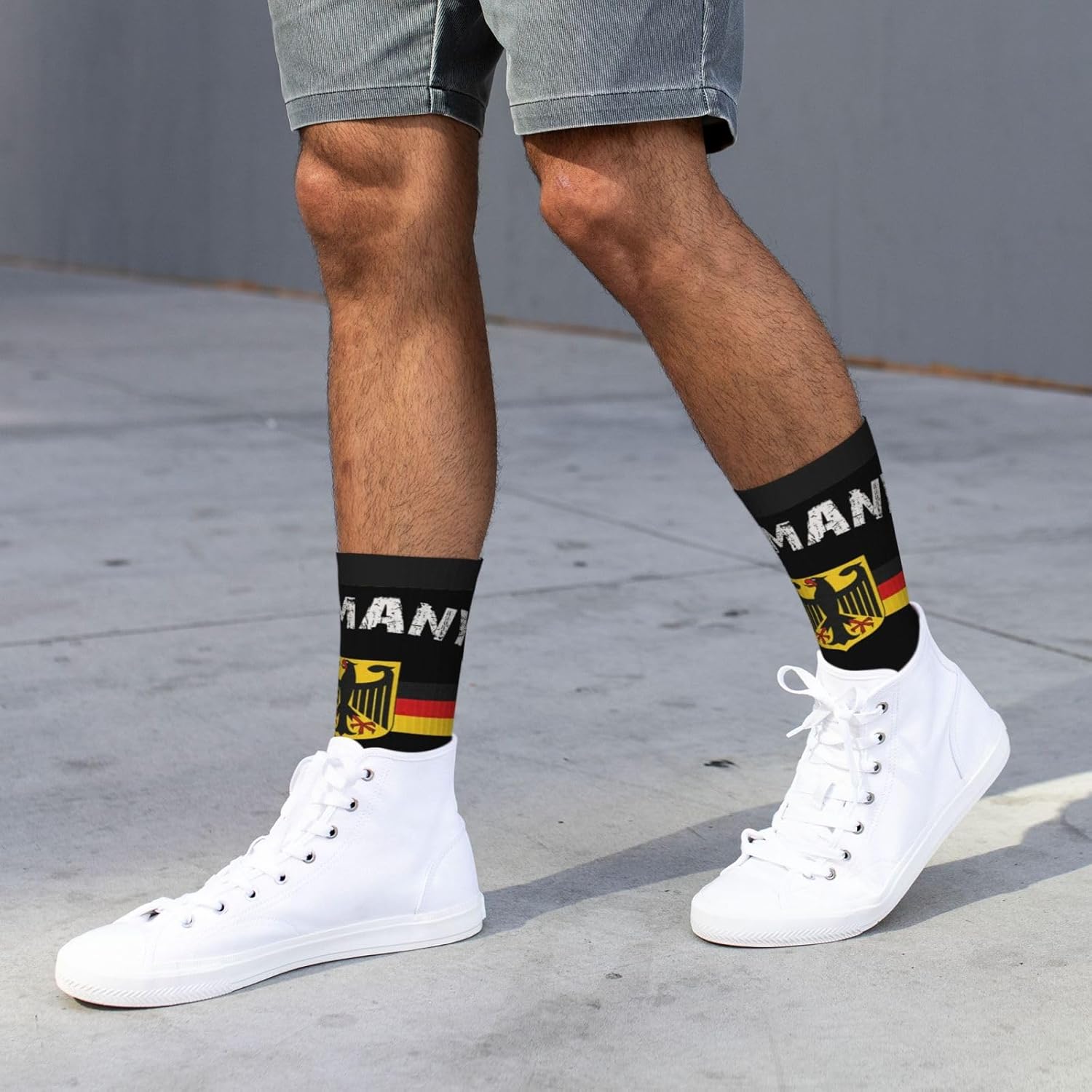 Cute Goldendoodle Unisex Funny Novelty Socks, Funky Crazy Cool Crew Dress Socks - Image 6