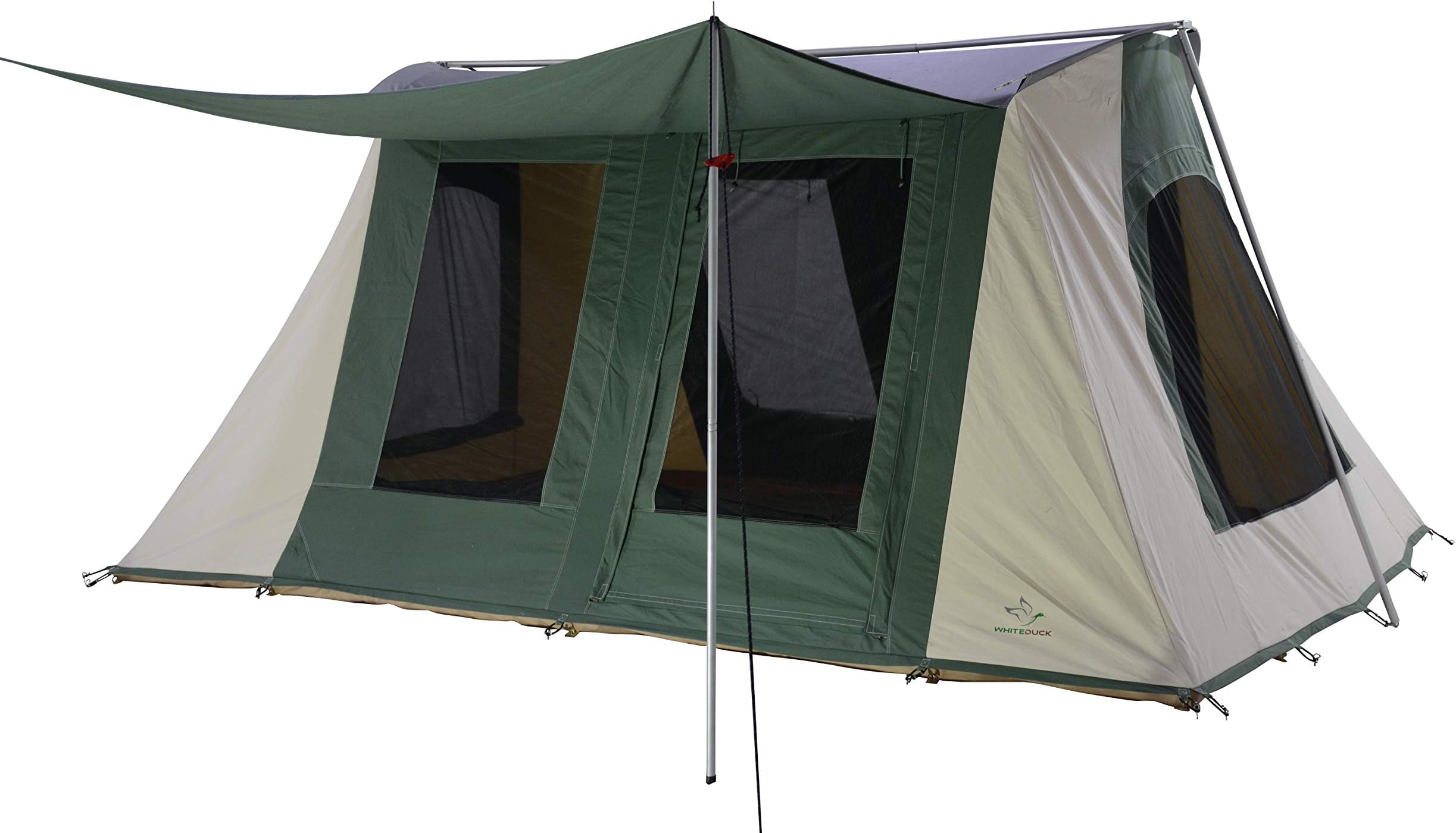 WHITEDUCKPROTA 4-Season Waterproof Canvas Cabin Tent w/Windows and Awning for 4-8 People - Perfect for Family Camping, Hunting