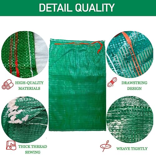 Miniatura 8 de Firdnyohs Bolsas de malla de almacenamiento para productos, extra grandes, bolsas reutilizables para almacenamiento de verduras con capacidad para