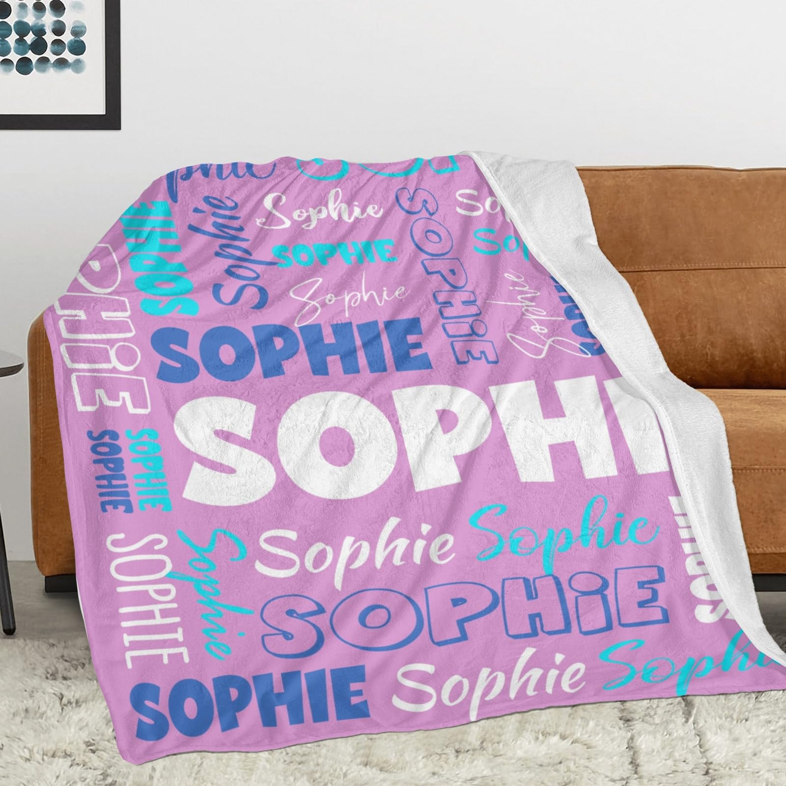 Dr.TOUGH Personalized Blanket – Custom Name Blanket For Kids & Adults, Flannel Throw Gift - View #5