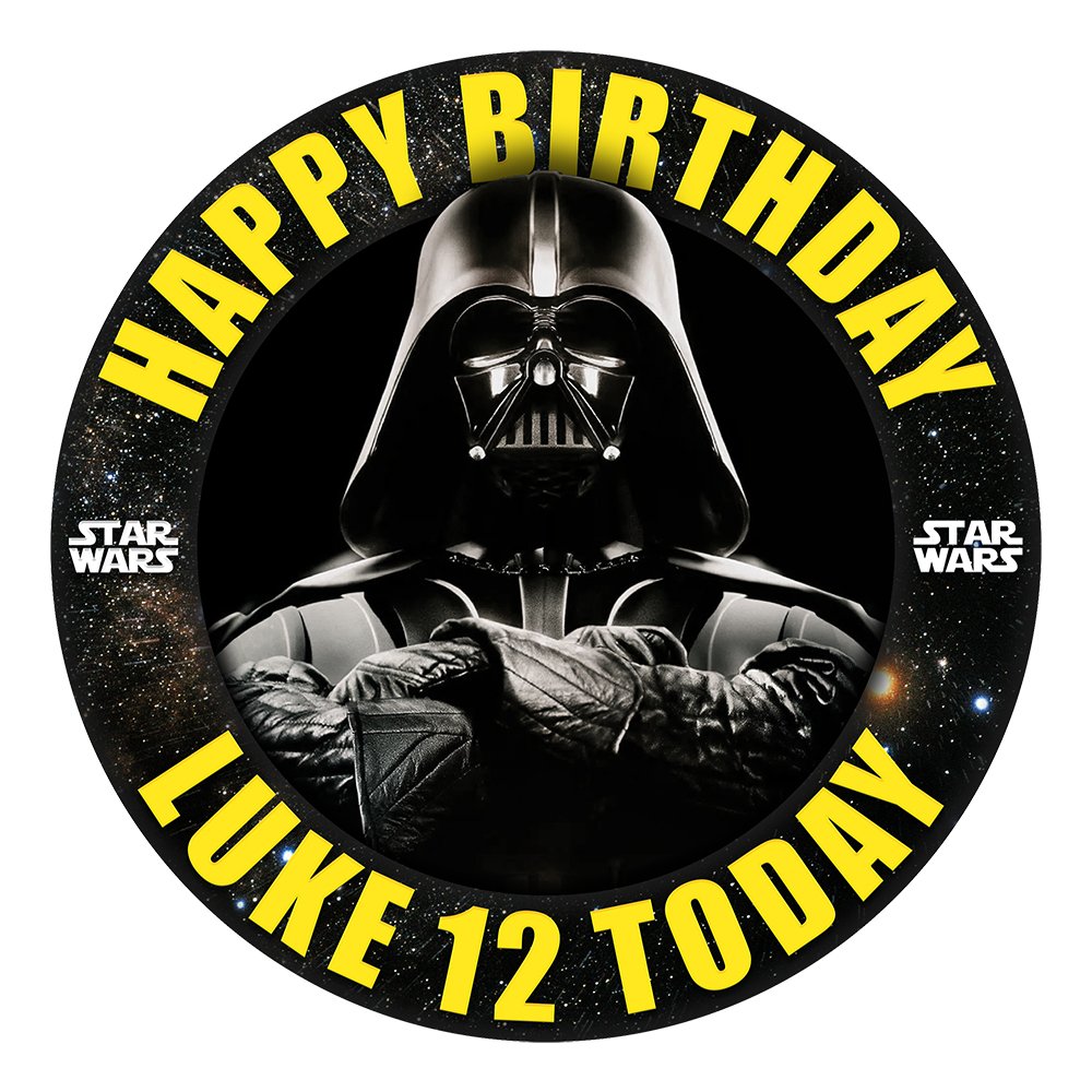 Buy Star Wars Darth Vader Cake Topper 7.5 Inch Personalised Edible on
