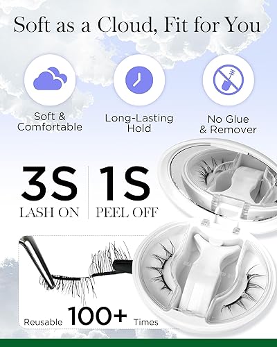 Miniatura 4 de BEYELIAN Pestañas magnéticas con kit de aplicador, pestañas postizas reutilizables de aspecto natural, no necesita pegamento, pestañas magnéticas