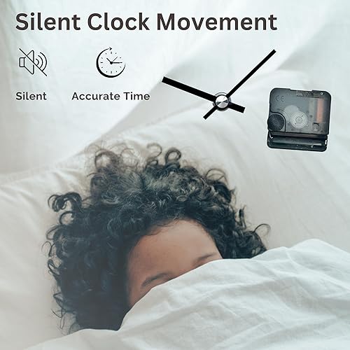 Miniatura 8 de DODEKA Reloj de repisa clásico para decoración del hogar, péndulo de mesa de boj con marco hueco de mediados de siglo para el hogar, oficina,