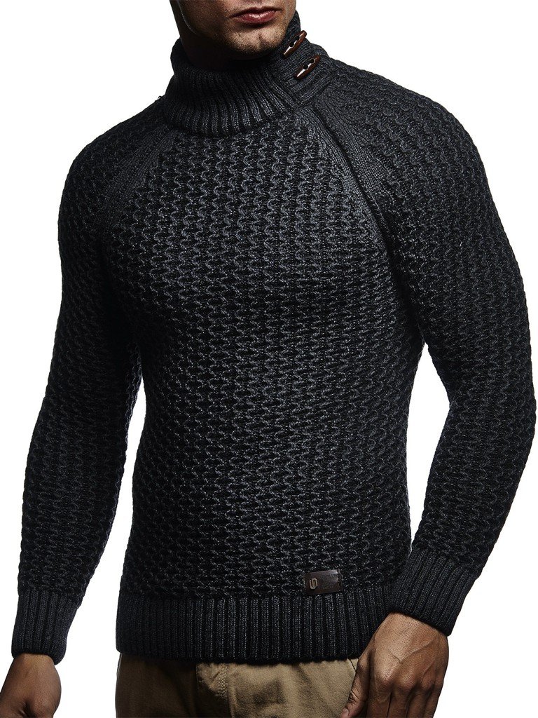 Leif Nelson Dolcevita Maglione Uomo Felpa a Maglia LN-5295