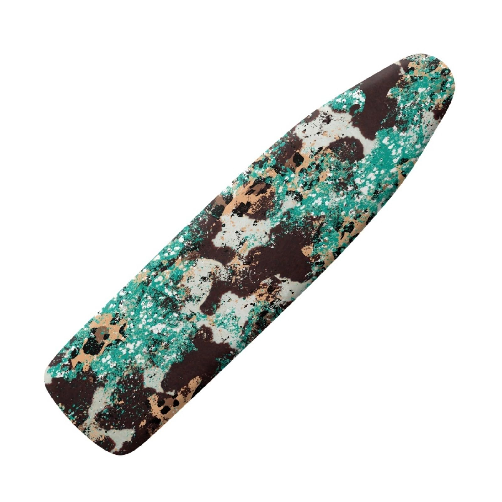 Dwetcxo Brown Green Abstract Ironing Board Covers 135 X 45 Iron Board Covers And Pad Thick Resist Scorching And Staining Thick Easy Fit Iron Cover Adjustable Elastic Rope Ironing Boards Cover 135X45cm