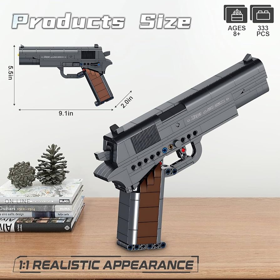 Amazon.com: Finger Rock M1911 Pistol Model Guns Building