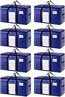 Vista 38 de TAILI - Bolsas de mudanza extra grandes, paquete de 4 bolsas negras resistentes para almacenamiento con ventana visible, asas envolventes