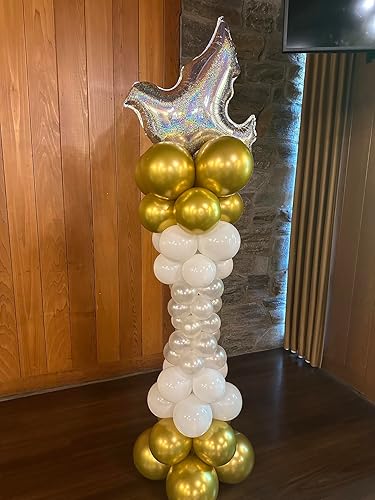 Miniatura 5 de Globos de cruz de oro rojo de 44 pulgadas, globos de aluminio de paloma brillante láser para Navidad, primera comunión, bautismo, fiesta,