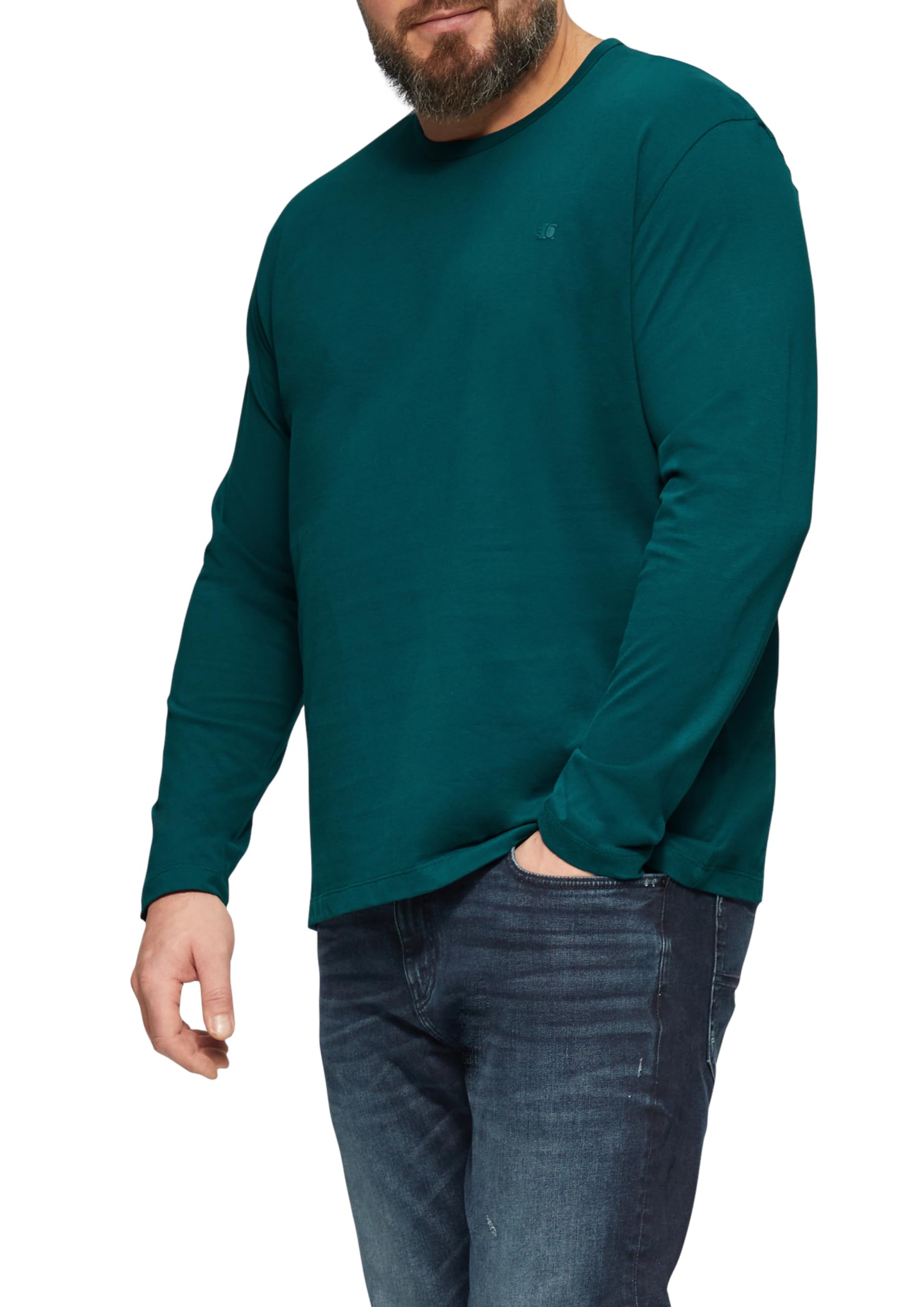 s.Oliver Langarmshirt mit Logo-Detail