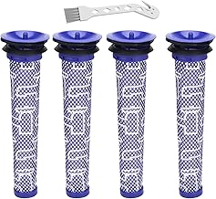 D-TEND 4 Pack Washable Pre Filters Replacements kit V6 V7 V8 DC58 DC59 DC61 DC62, Cordless Vacuum Cleaners Replacements Part # 965661-01