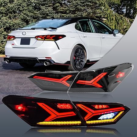 Feux Arrière Rouge Clignotants Séquentiels Pour Toyota Camry 2018-2022 - Kit Gauche Droite DRL