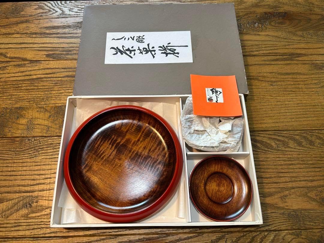 輪島塗 大雅堂 溜呂色 茶托 5客 輪島漆器 うるし塗装 天 然木 地の粉漆