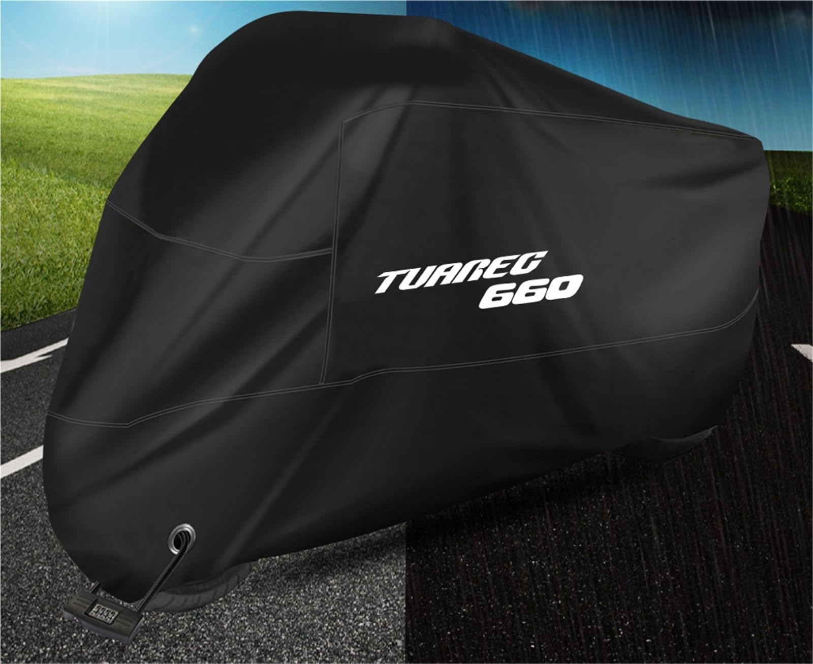 Für Aprilia Tuareg 660 Tuareg660 Motorradabdeckung -Schutz Staubdicht Schneedicht Outdoor Wasserdicht Regen