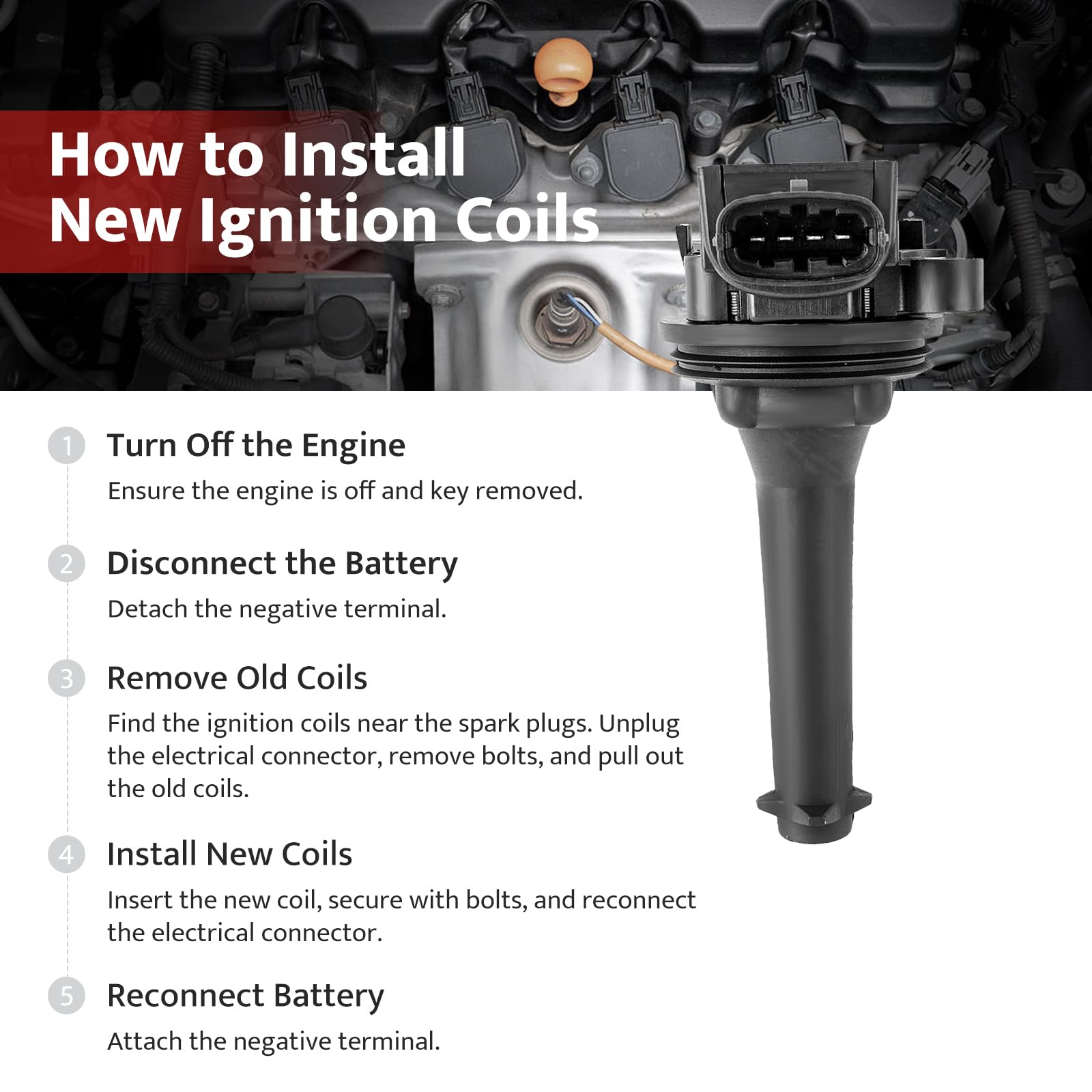 Amazon.com: Ignition Coil Pack Replacement for Volvo L5 2.3 2.4