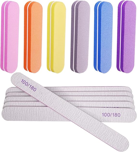 Nail File and Buffer Set (12 Pcs), Nail Files for Gel