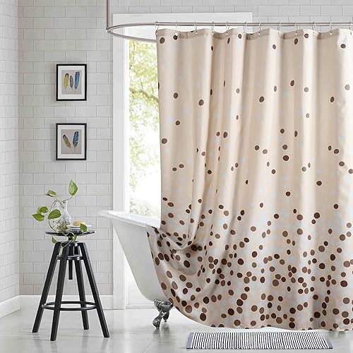 Miniatura 21 de Cortina de ducha de tela, cortina de ducha de oso y alce, cortinas de ducha de cabaña para baño, cortinas de baño impermeables, 72 pulgadas de ancho