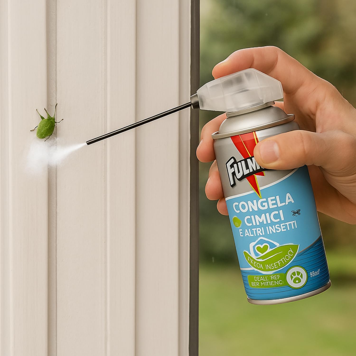 Virsus Bomboletta Spray Congela Cimici e Altri insetti Fulm242, capacità 300ml, Senza Insetticidi, per scarafaggi, blatte, ragni, mosconi e altri insetti striscianti, per Interni ed Esterni (6)