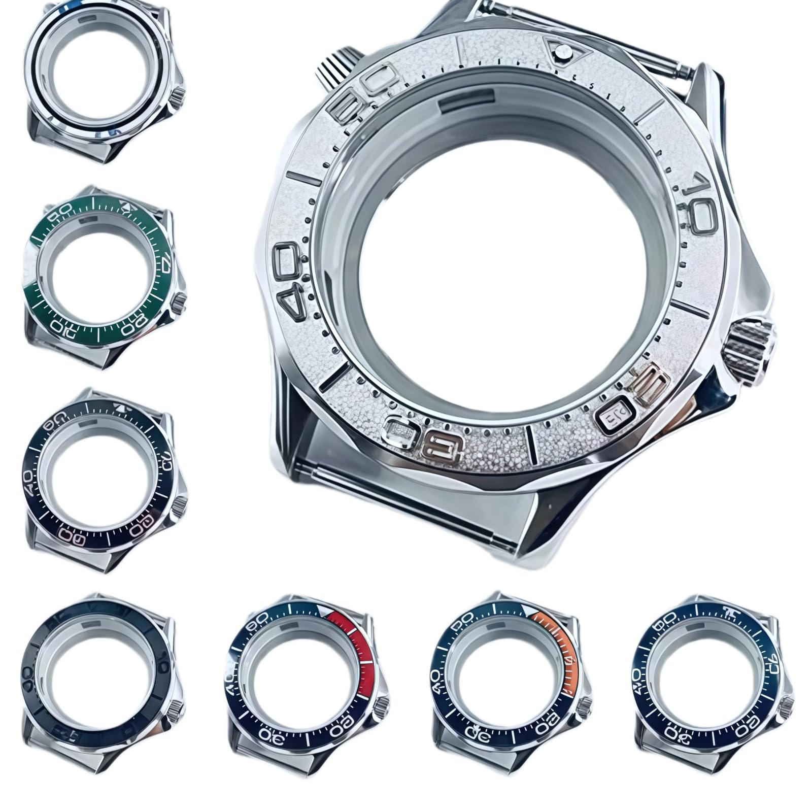41mm Diver Gehäuse 316L Edelstahl Saphirglas Wasserdicht NH34 NH35 NH36 NH38 Mod Teile for Omega Seamaster Diver 300M