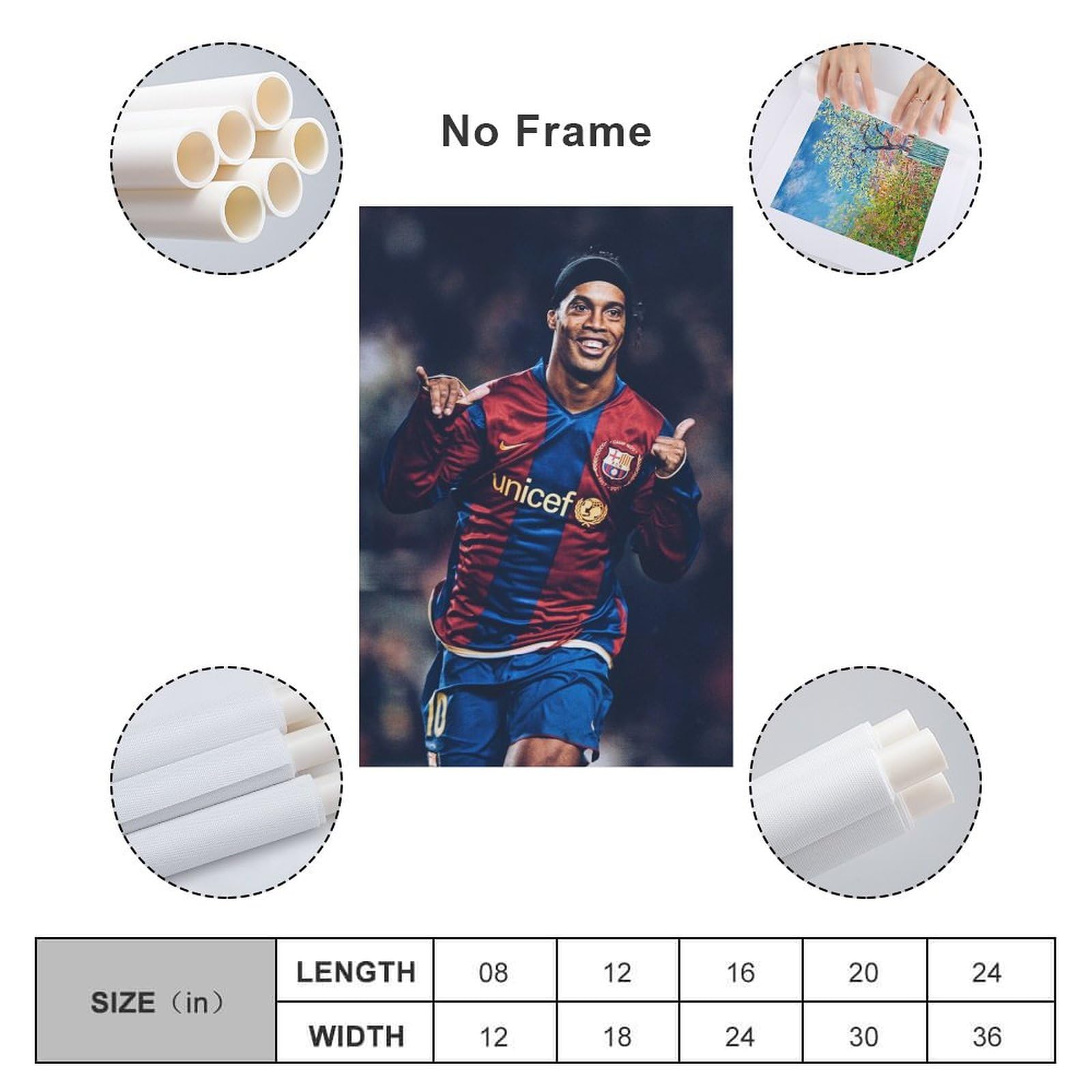 Amazon.co.jp: サッカーポスターロナウジーニョアートパネル写真