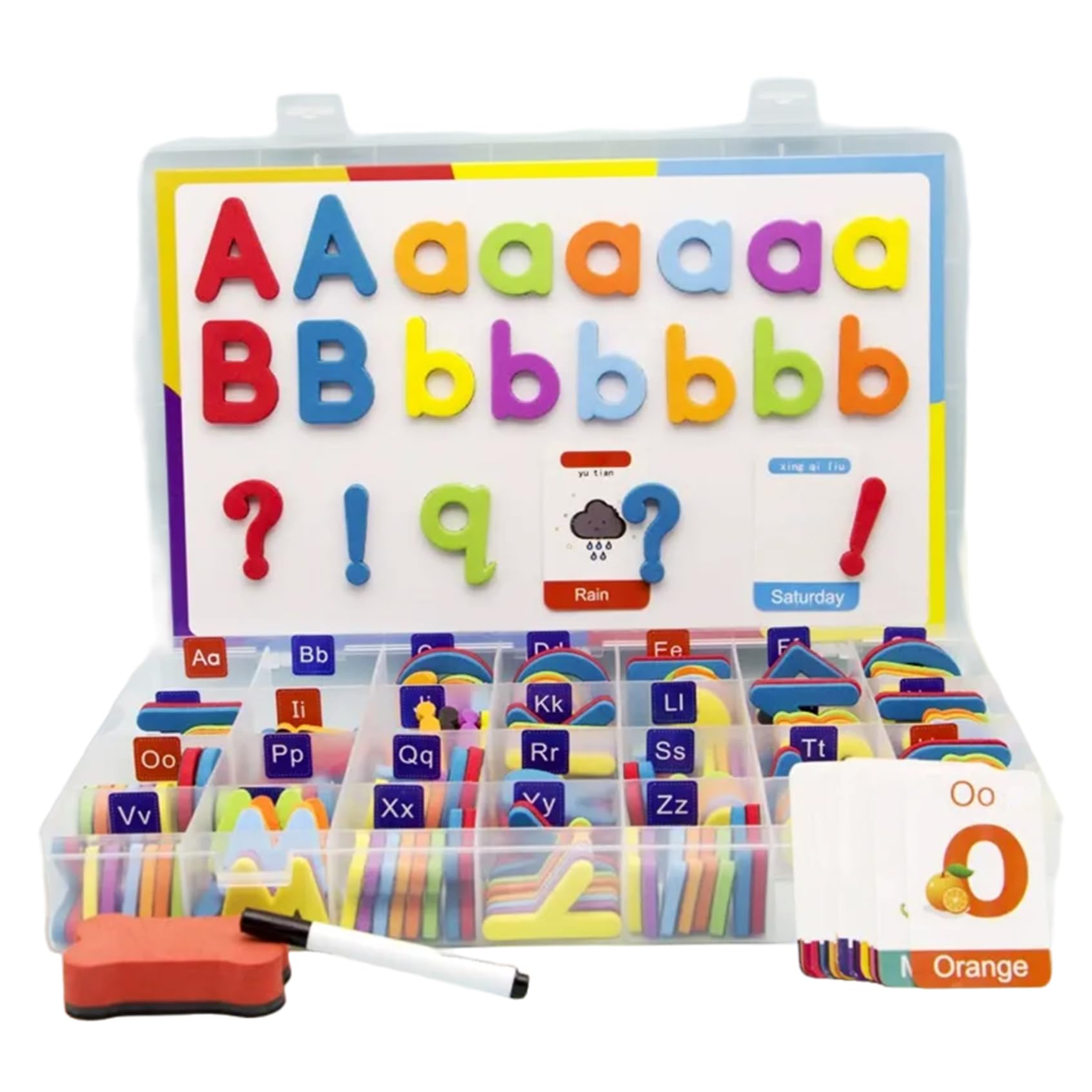 Lettres magnétiques avec tableau double face pour stopper l'ennui