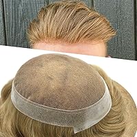 Vista 24 de Toupee - Sistema de pelo para hombres, postizos de encaje suave, sistema de reemplazo de cabello para hombre, línea de cabello de PU, pieza de pelo