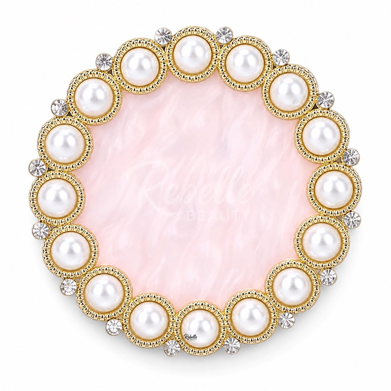 Nail Art Palette, Nail Art Display Board Golden Edge Nail Display Plate Nail Holder Cosmetic Mixing Tools Resin for Household for Nail Salon(Golden Foundation)-image-13