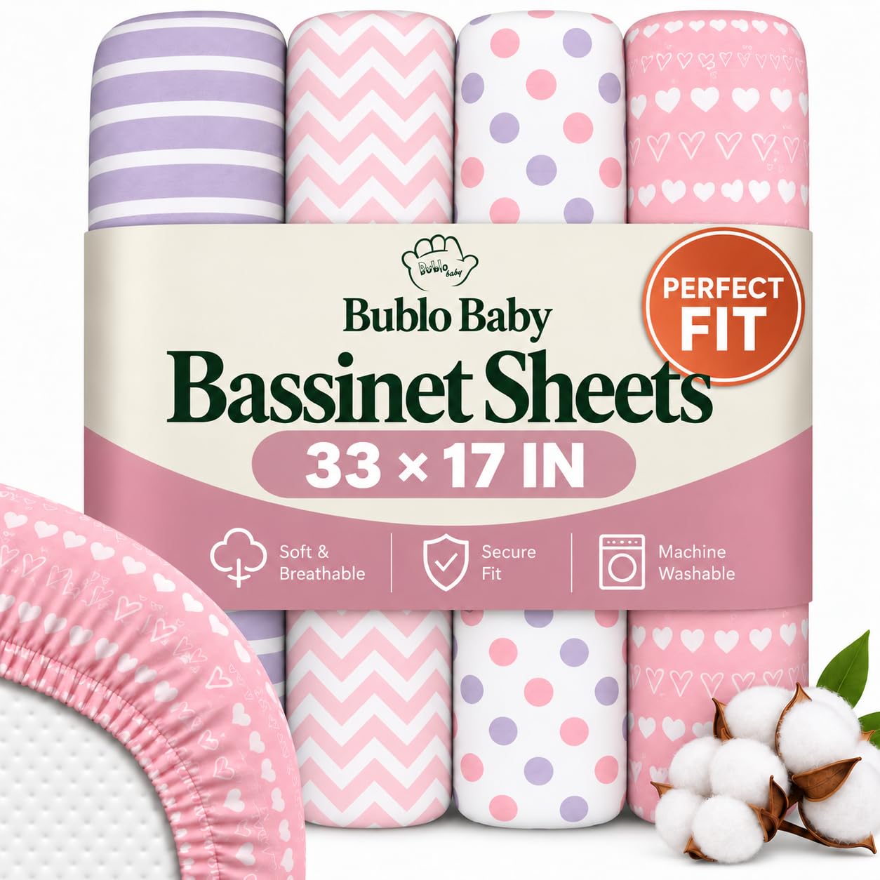 Baby Bassinet Sheets, 5 Pack