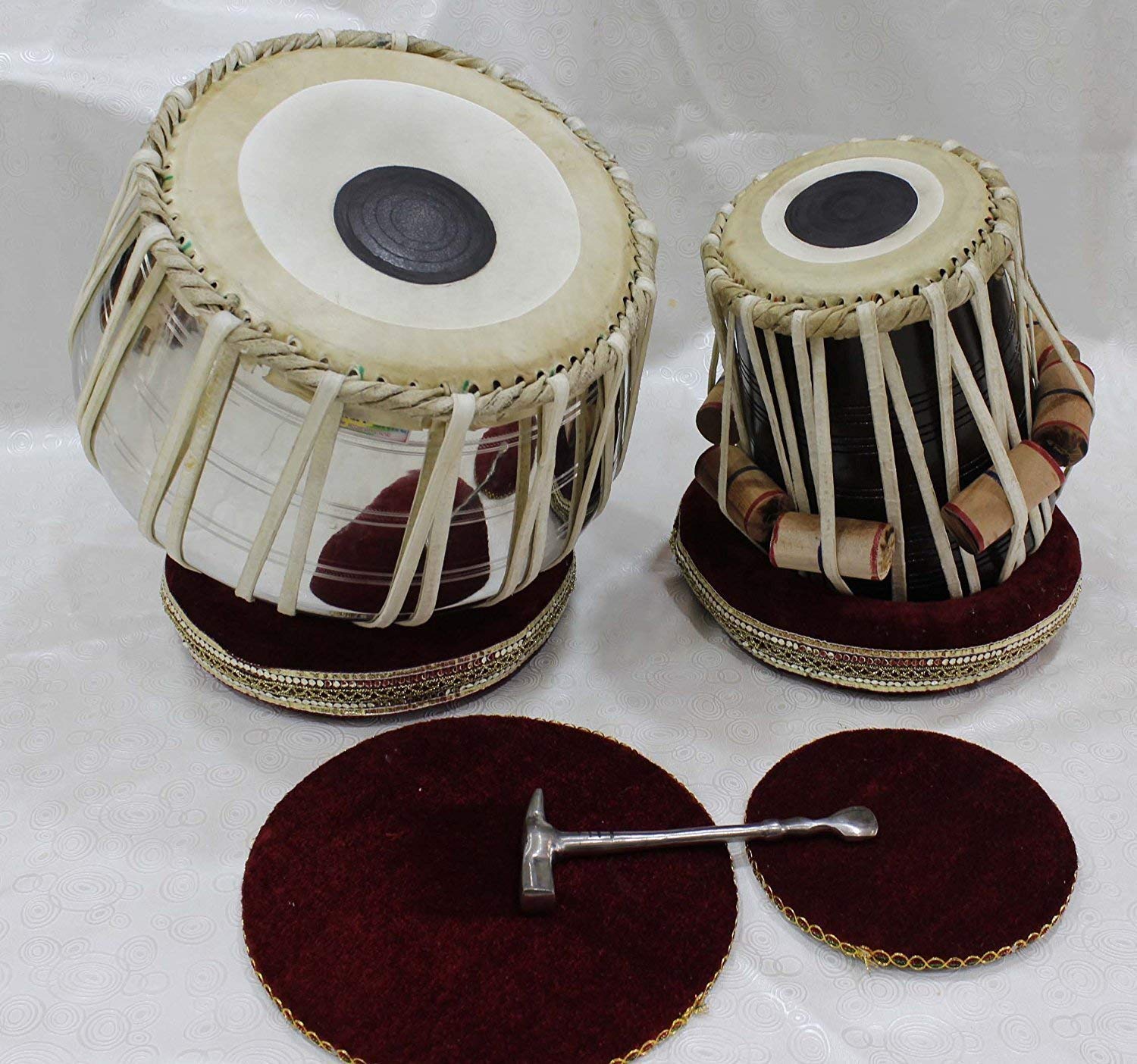 SAI Musical Tabla Jodi Set with Cover Hammer Gaddi Professional Set-image-16