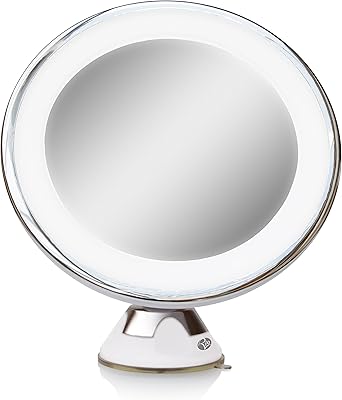 Rio Beauty Multi-Use LED Illuminated Makeup Mirror, White, 7 x 7 x 20 cm