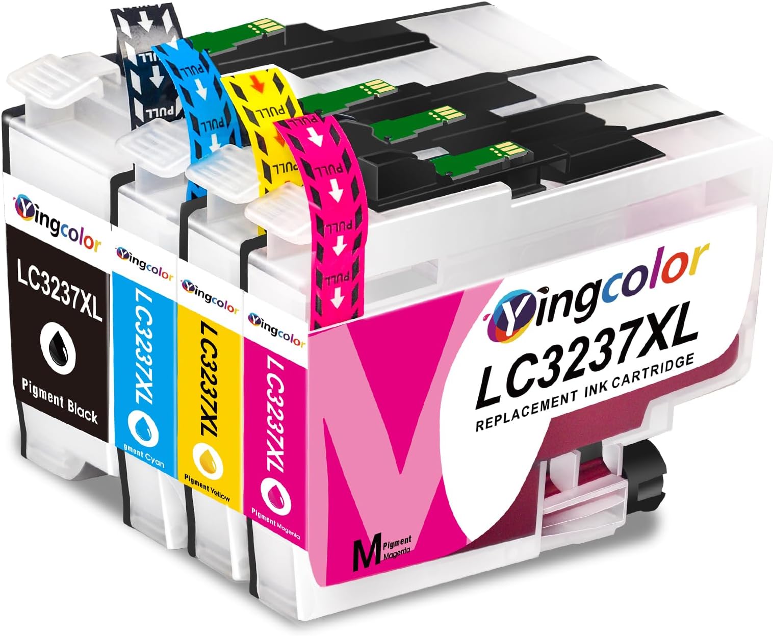 YINGCOLOR LC3237 Replacement for Brother LC-3237 3239XL LC3239XL Ink Cartridges Compatible with Brother HL-J6000DW MFC-J5945DW MFC-J6945DW HL-J6100DW MFC-J6947DW (1 Black 1 Cyan 1 Magenta 1 Yellow