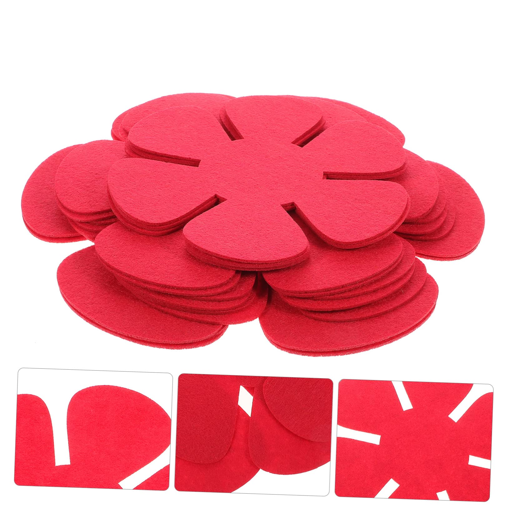 Protectores de Sartenes 12 Piezas de Tejido No Tejido Rojo | Antiadherentes, para Cocina y Traslado, Ayuda a Evitar Golpes y Desconchados, Formato Moderno