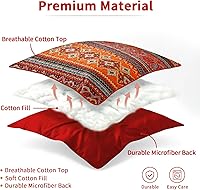 Vista 3 de TWINRUN Juego de ropa de cama de algodón tamaño queen, juego de ropa de cama de algodón, juego de edredón bohemio, juegos de ropa de cama de granja