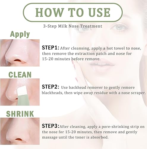 Miniatura 5 de Herramientas de eliminación de puntos negros, raspador de nariz para puntos negros, rascador de poros limpios, herramienta de limpieza profunda