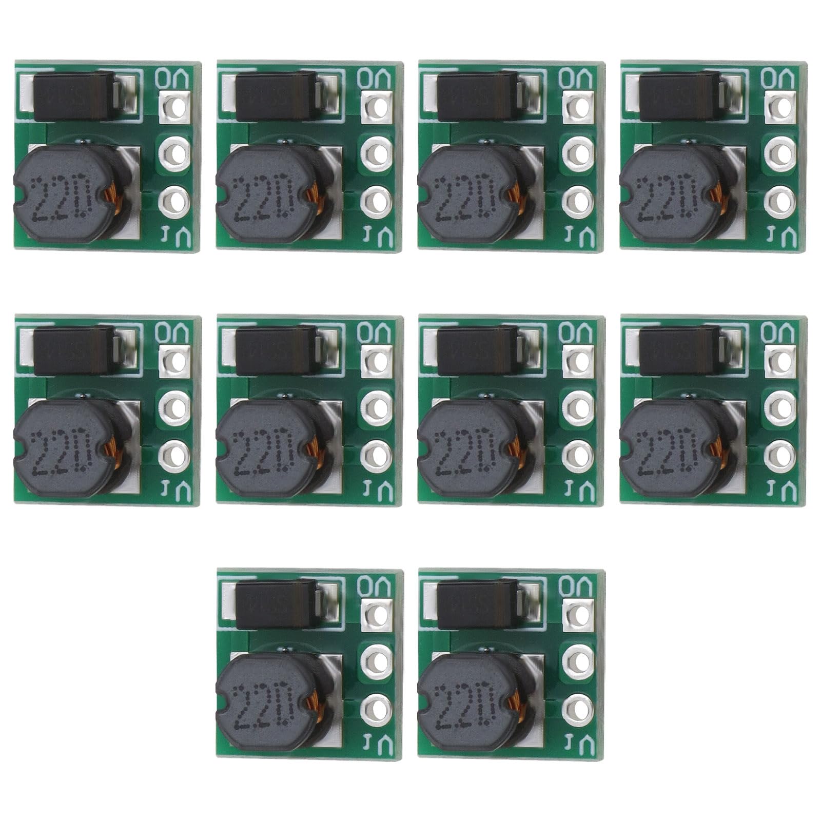 ECSiNG 10PCS 0.9-5V to 5V DC-DC Step-Up Power Module 1.5V 1.8V 2.5V 3V 3.3V 3.7V 4.2V to 5V Voltage Boost Converter Board 10.6x10.6x7.6mm Module Green-image-20