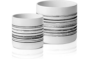 Modern Black and White Ceramic Plant Pot