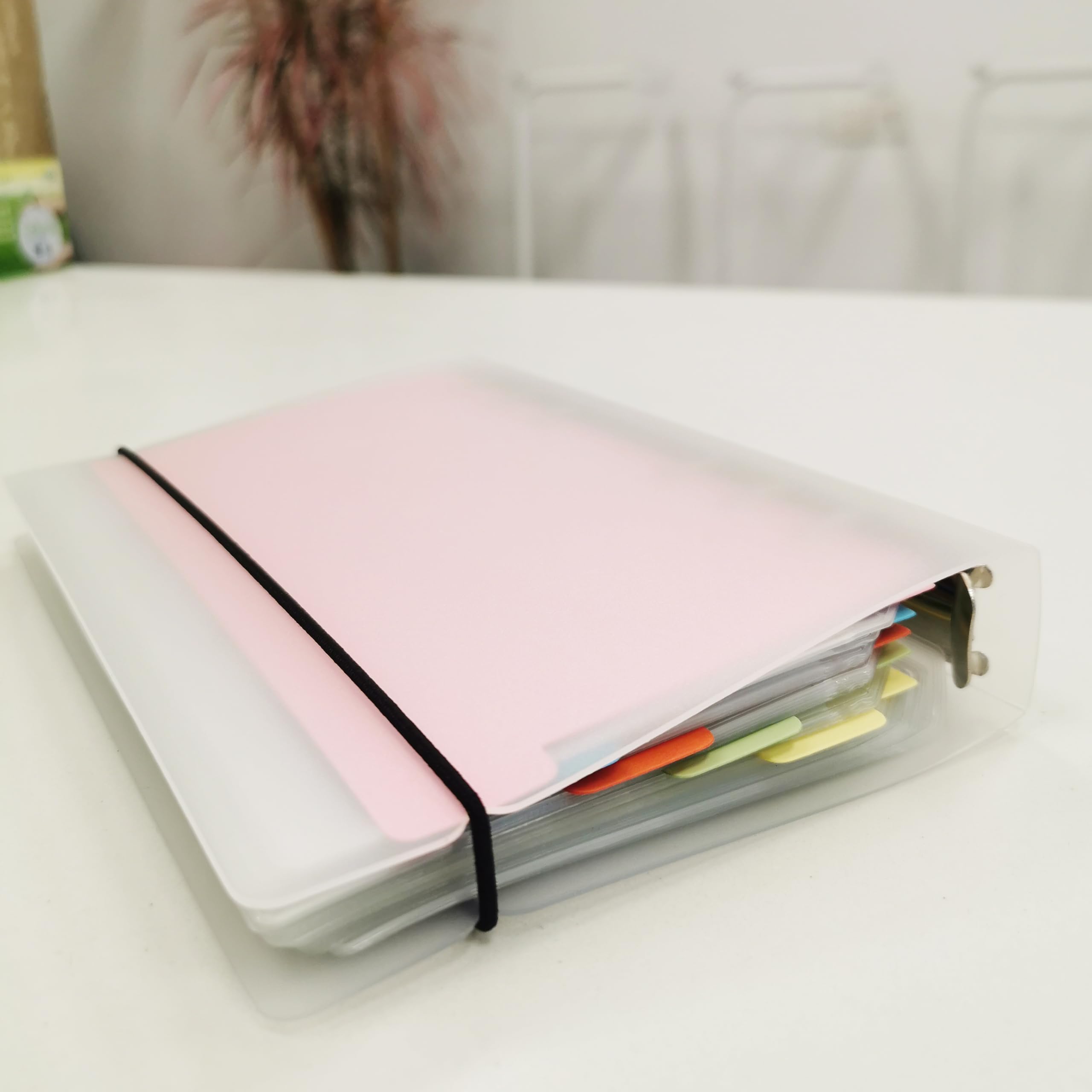 Zelten Business Card Holder PP Cover Round Ring Binder Namecard Organizer for Men & Women, Credit Card Binder File - Image 3