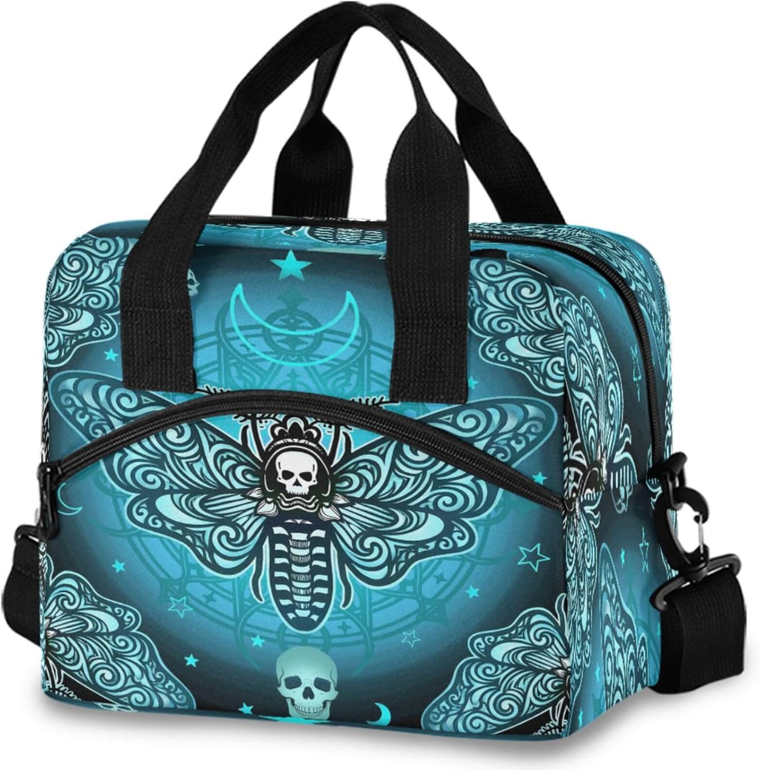 MNSRUU Insulated Lunch Bag Bat Starry Sky Women Lunch Tote Men Lunch Cooler Bag Reusable Leakproof Lunch Bag For Work School