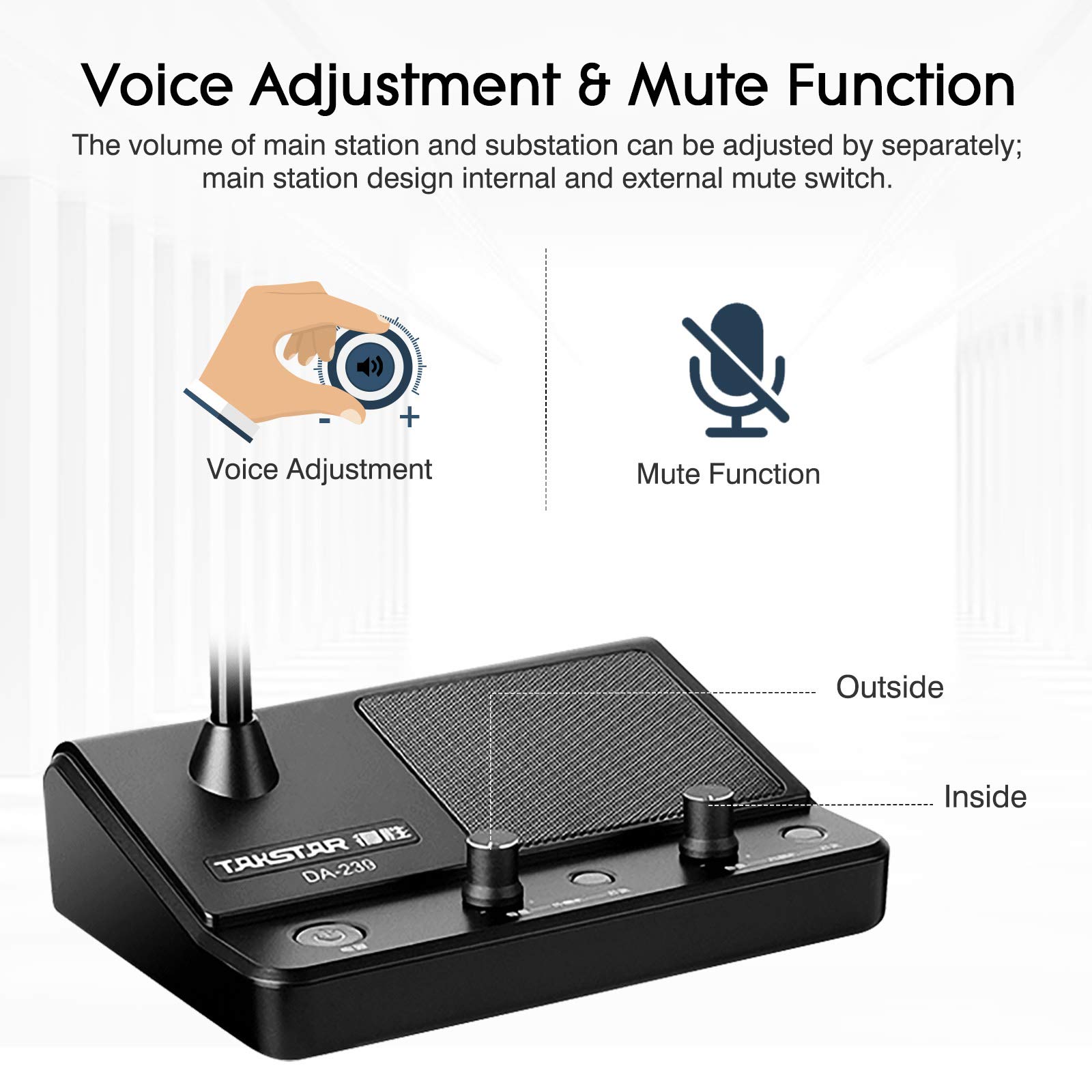 Dual Way Window Intercom System,Security Window Counter Interphone Zero ...