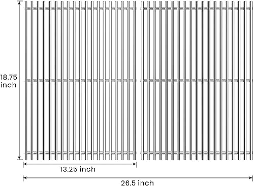Vista 9 de Stanbroil Rejilla de cocción de hierro fundido para parrillas de gas Weber Genesis II y Genesis II LX serie 300 - Rejilla de parrilla para Weber