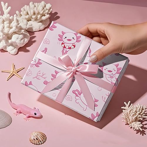 Vista 177 de WRAPAHOLIC Papel de regalo reversible, mini rollo, 17 pulgadas x 33 pies, adorable diseño de gato y azul sólido para cumpleaños, vacaciones