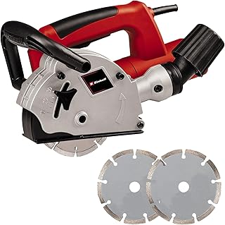 Einhell TC-MA 1300 Wall Chaser with Dust Extractor | 1320W, 9000 RPM Idle Speed, 26mm Maximum Groove Cutting Width, 30mm Channel Depth | Includes 2X 125mm Cutting Discs