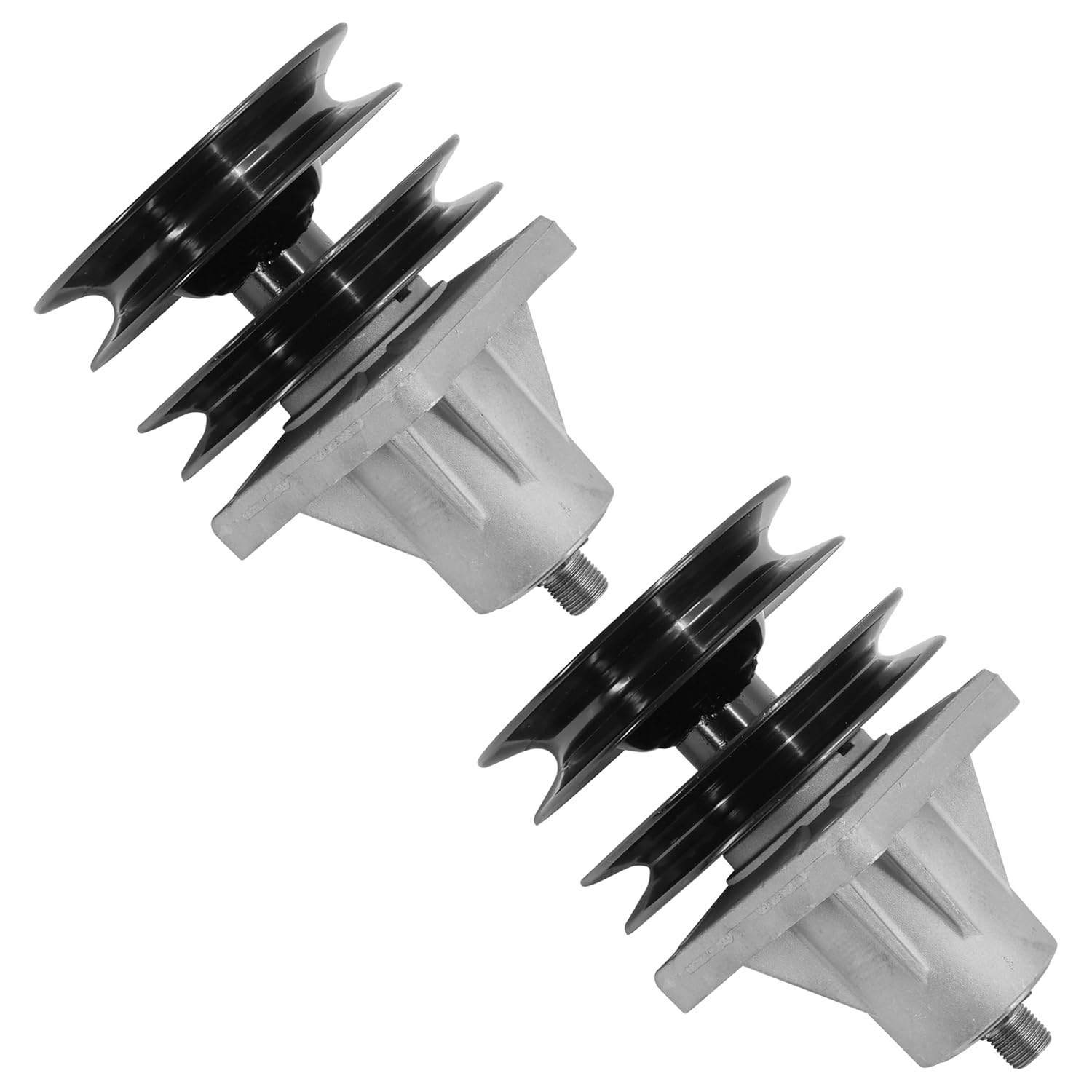 Caltric 2 Spindle Assembly with Pulley Bolt Compatible with MTD Compatible with Cub Cadet 618-0241 918-0241 285-860