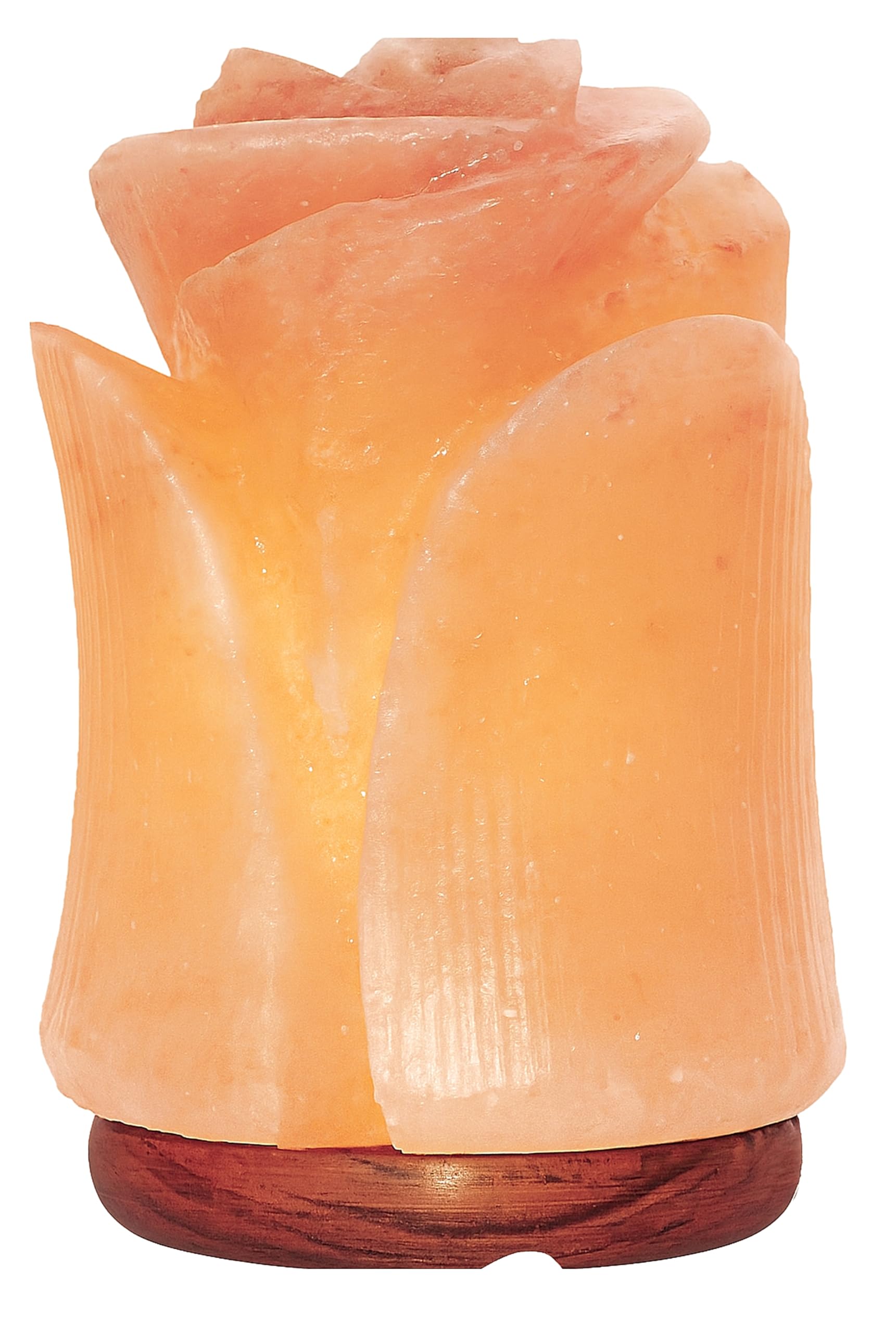 Spantik Tulip Shape Himalayan Pink Salt Lamp | Hand-Carved Rock Salt Flower Lamp | Natural Salt Night Light Desk Lamp for Home Office Decor | Himalayan Salt Lamps Sourced from Pakistan