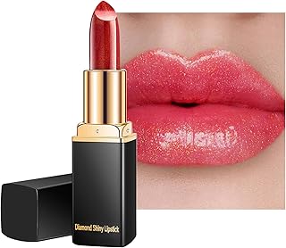 Lápiz labial metálico rosa que cambia de colo...