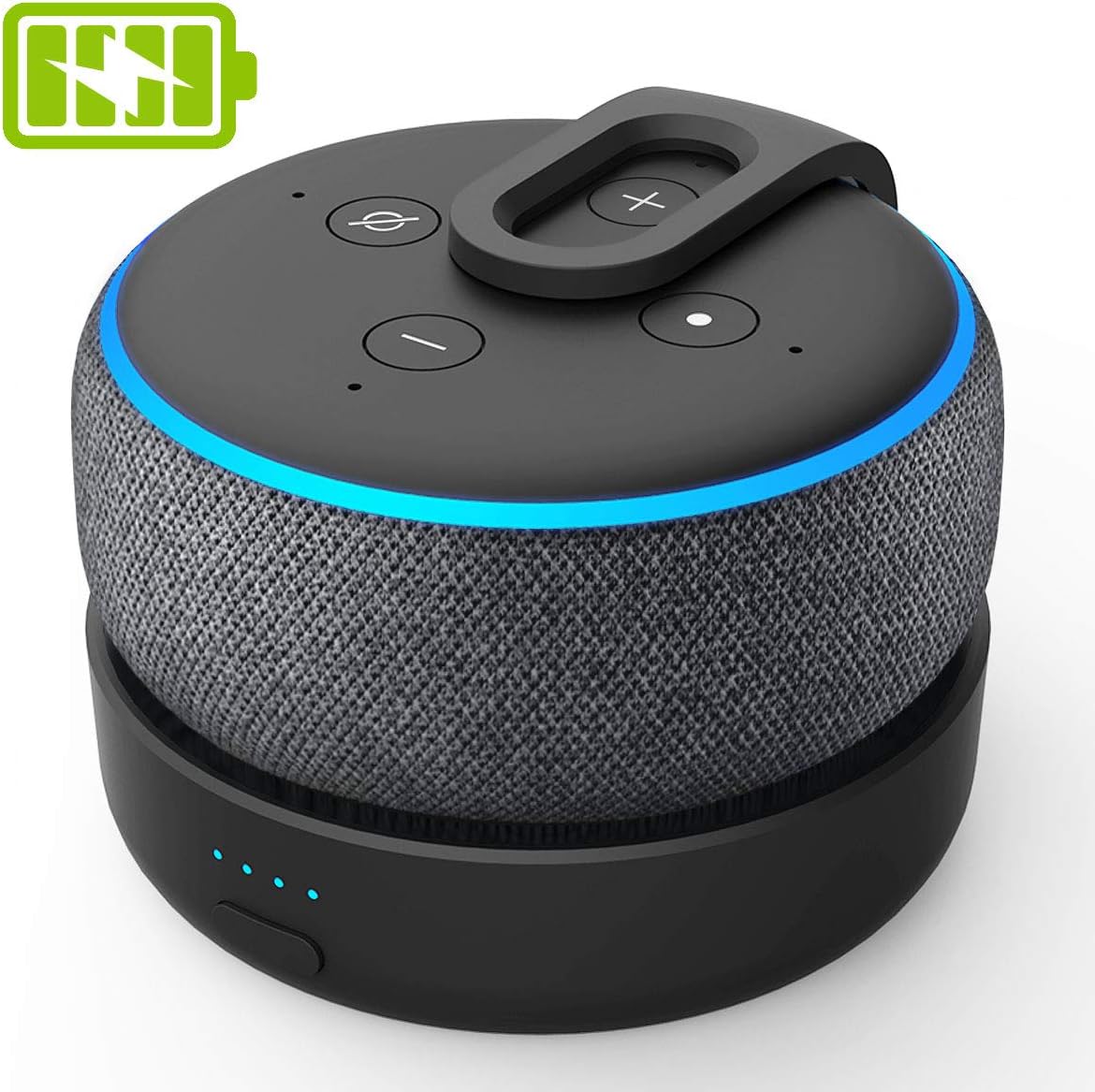 GGMM D3 Echo Dot 3rd Gen Battery Base, Amazon Echo Accessories, Power Bank for Echo Dot(Power Cord and Alexa Echo Dot 3rd Generation is Not Included)