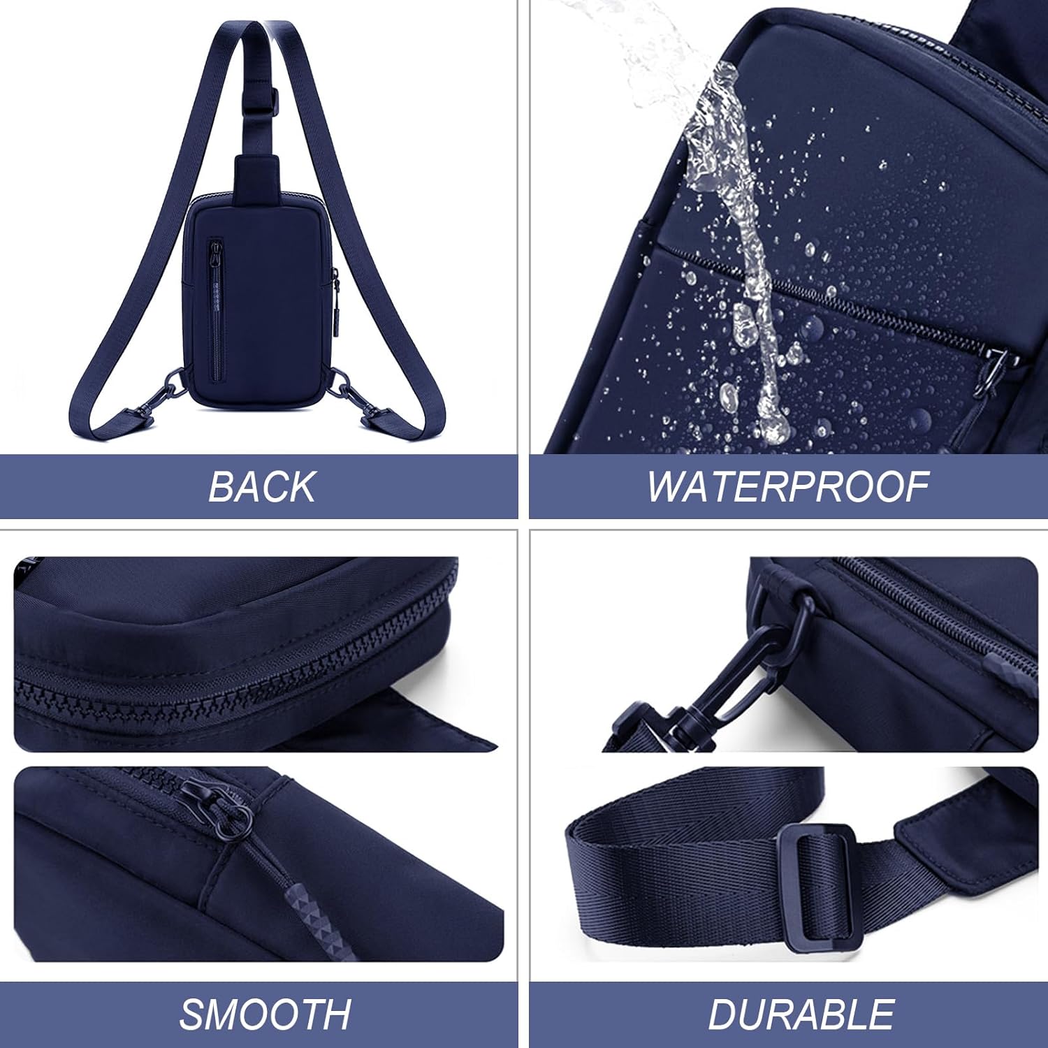 Casecret Small Crossbody Bag for Men Women Mini Sling Bag Trendy Casual Waterproof Phone Bag Chest Fanny Pack for Travel Sport Running - Image 4