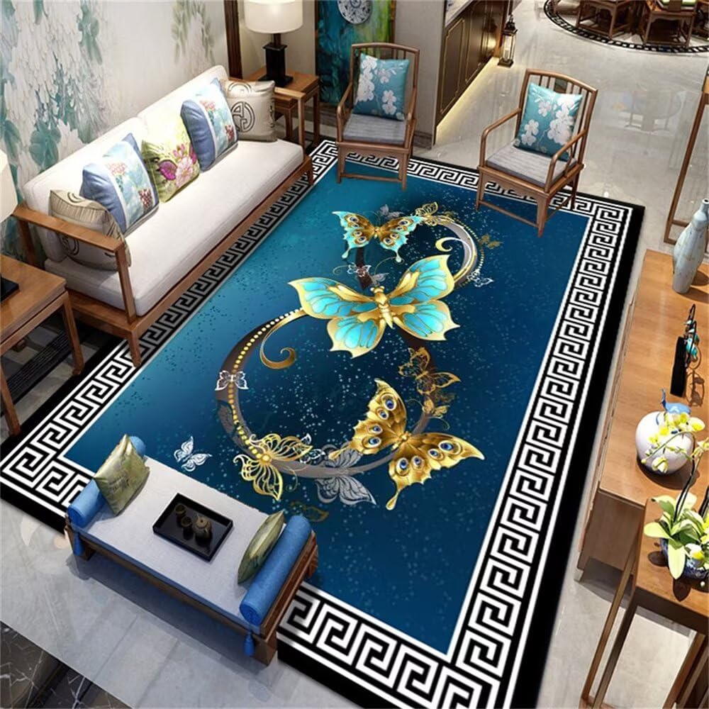 Tapis gamer bleu et jaune pour transformer votre salon et sublimer la décoration de maison