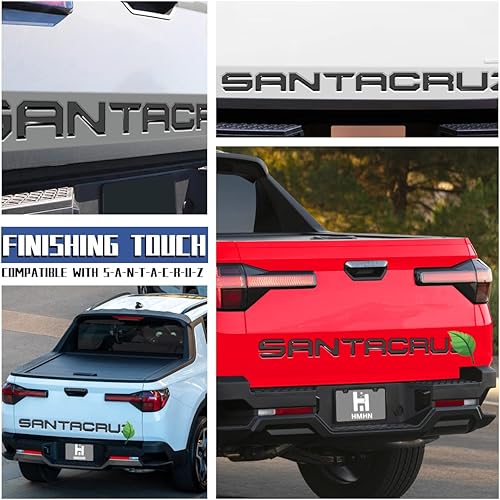 Vista 60 de Letras de inserciones para portón trasero compatibles con Santa Cruz 2022 2023 2024 2025 3D elevado y fuerte adhesivos letras adhesivas para emblema